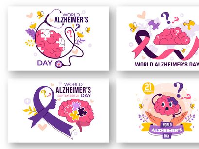 10 World Alzheimer's Day Illustration