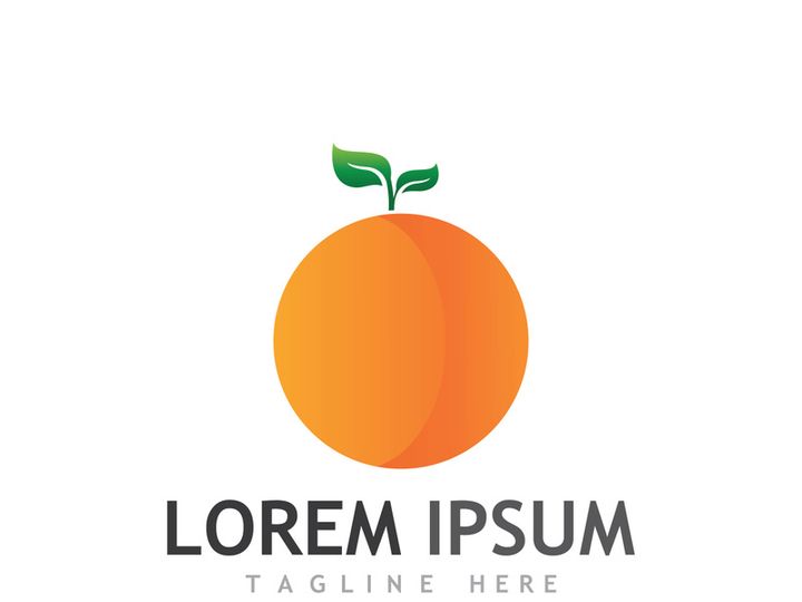 Fresh citrus fruit logo design.