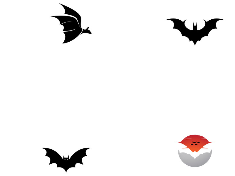 Bat silhouette logo.