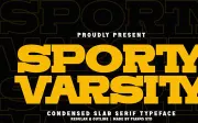 Sporty Varsity - Condensed Slab Serif