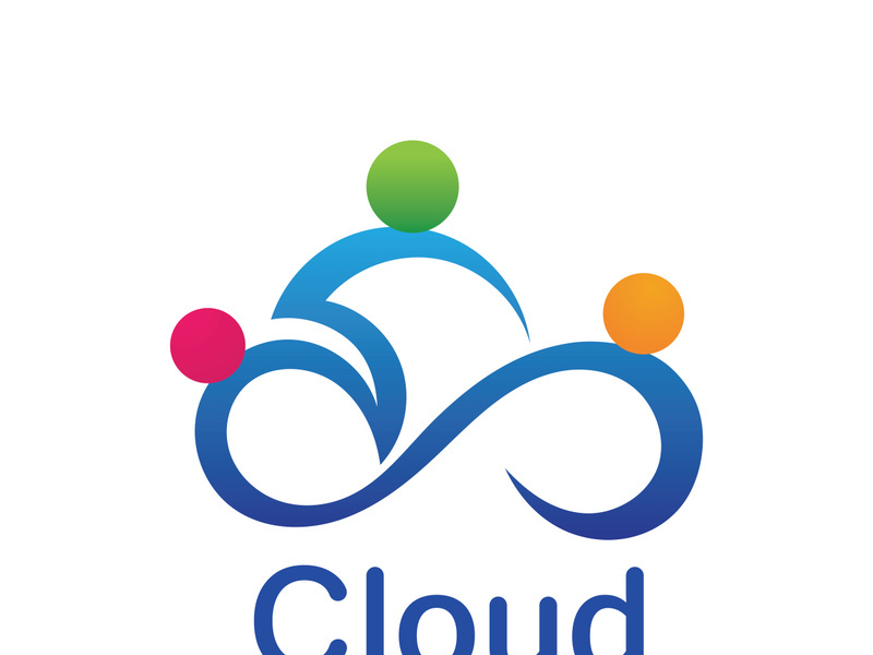 Cloud logo vector icon illustration