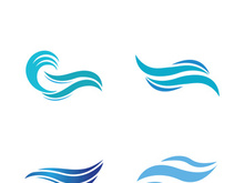 Wave beach vector illustration design logo