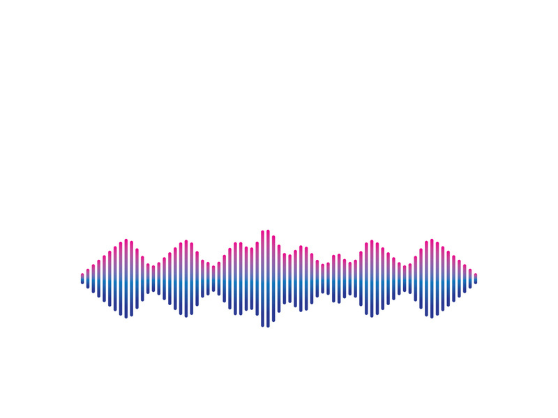 Sound waves vector illustration design template