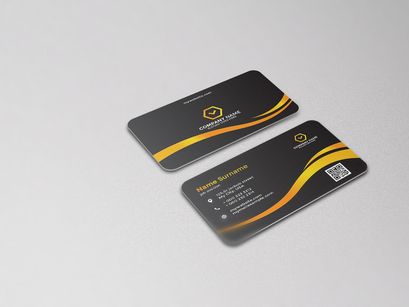 BUSINESS CARD GOLD WAVE DESIGN