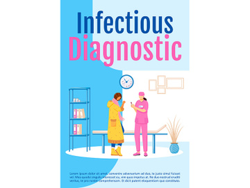 Infection diagnostic poster flat vector template preview picture