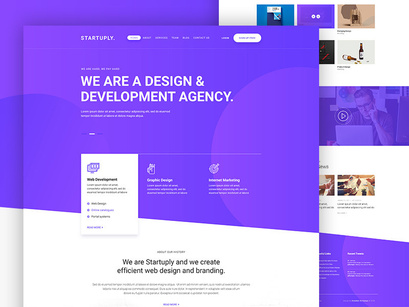 Startuply Agency landing page