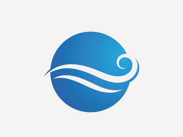 Water Wave symbol and icon Logo vector preview picture