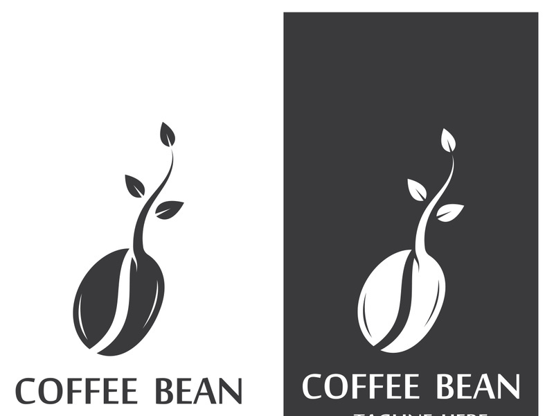 Premium coffee bean logo design.