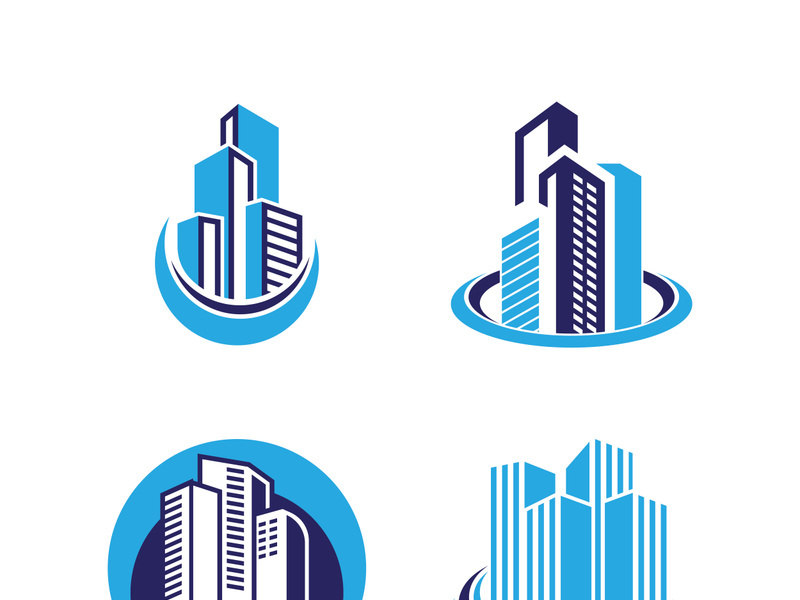 Building logo vector and symbol icon illustration design