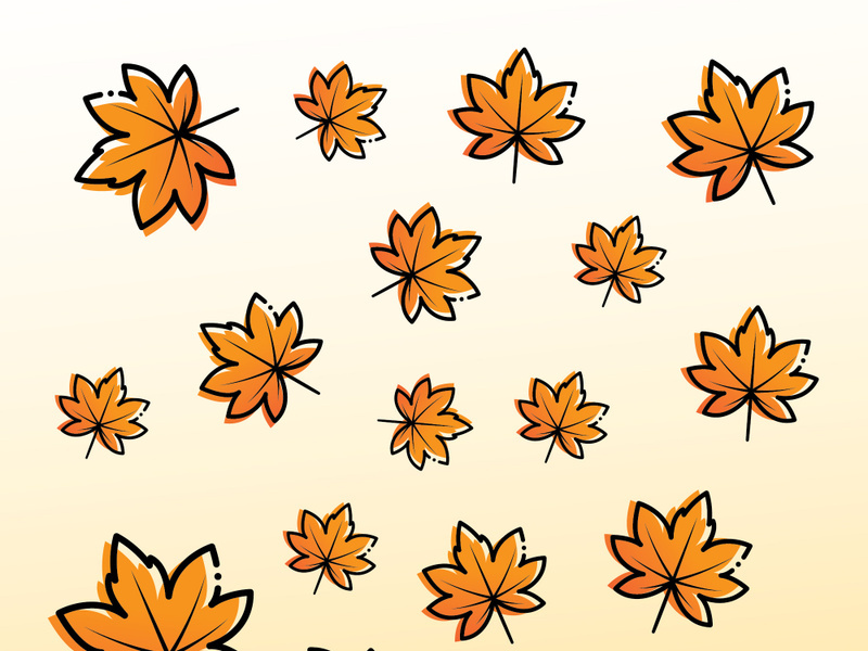 autumn background logo template illustration