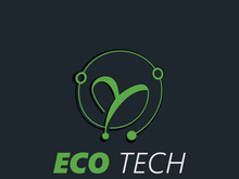 Eco technology business vector design modern. Nature technology logo with leaf and circuit tech minimalist vector illustration
