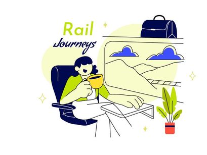 6 Rail Journeys Vector Illustration