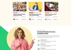 Online Education And LMS PSD Template