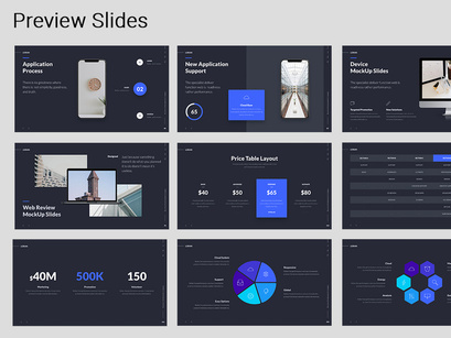 LORAN - Animated  Powerpoint Business Presentation Template (Blue)