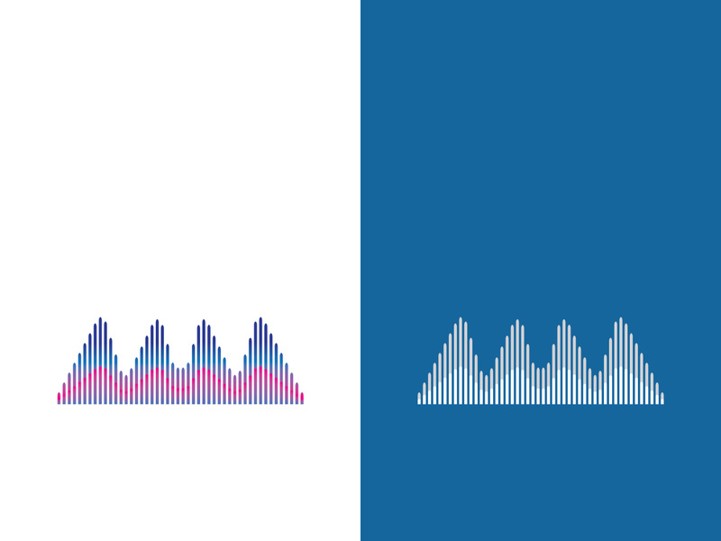 Sound waves vector illustration design template