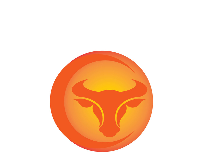 Bull head logo vector icon design illustration