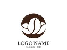 Coffee bean icon vector illustration template