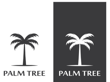 Summer palm tree logo design. preview picture