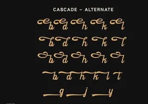 Cascade - Vintage Script
