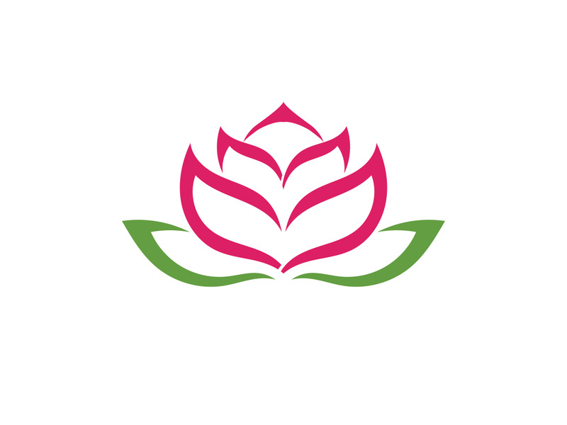 Lotus flower health meditation logo symbol