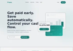 Modern Fintech SaaS Landing Page UI Payment & Cash Flow Dashbo
