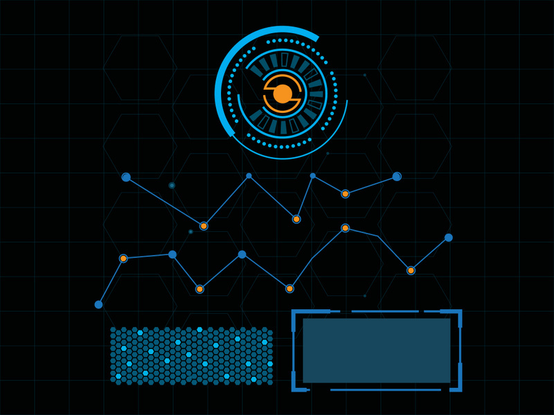 Futuristic user interface illustration