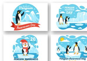 9 Penguin Awareness Day Illustration