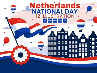 12 Netherlands National Day Illustration