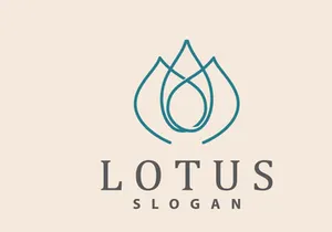 Lotus logo vector flower garden design simple elegant minimalist illustration template