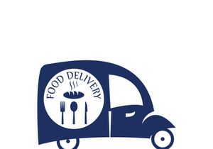 Food delivery catering fast food logo vector icon