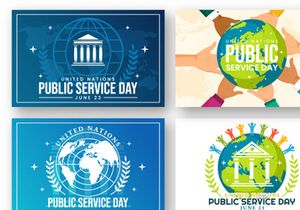 12 United Nations Public Service Day Illustration