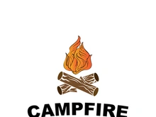 Bonfire Campfire Camp Fire place wood flame vintage retro logo design