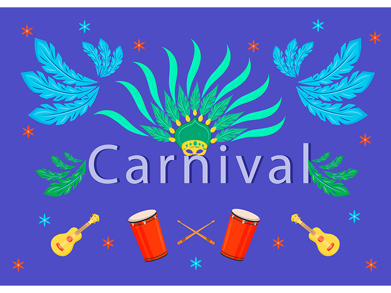 Carnival banner flat vector template