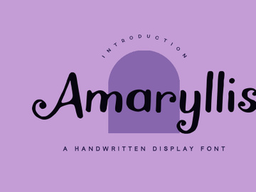 Amaryllis - Handwritten Font preview picture