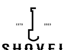 Shovel logo for agriculture, excavation,building, mining foundation. gardening vector set design with leaves