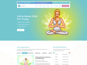 Yoga And Fitness  PSD Template preview picture
