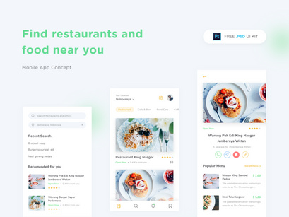 Restaurant App Design UI Kit