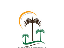 Date tree icon vector illustration logo template