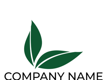 Green leaf logo design vector illustration preview picture