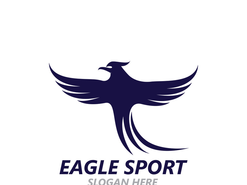 Eagle wing logo design vector image template