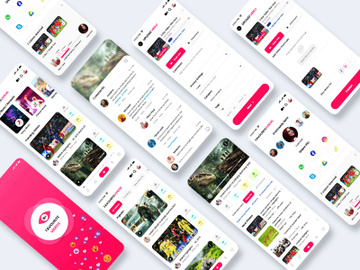 Watch videos and Music Online Mobile App UI Kit preview picture