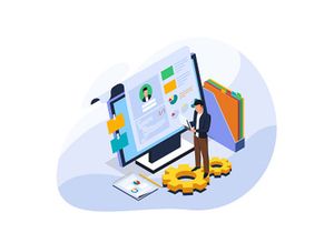 Set of Isometric Time Management Illustration