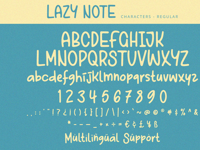 Lazy Note - Display Font