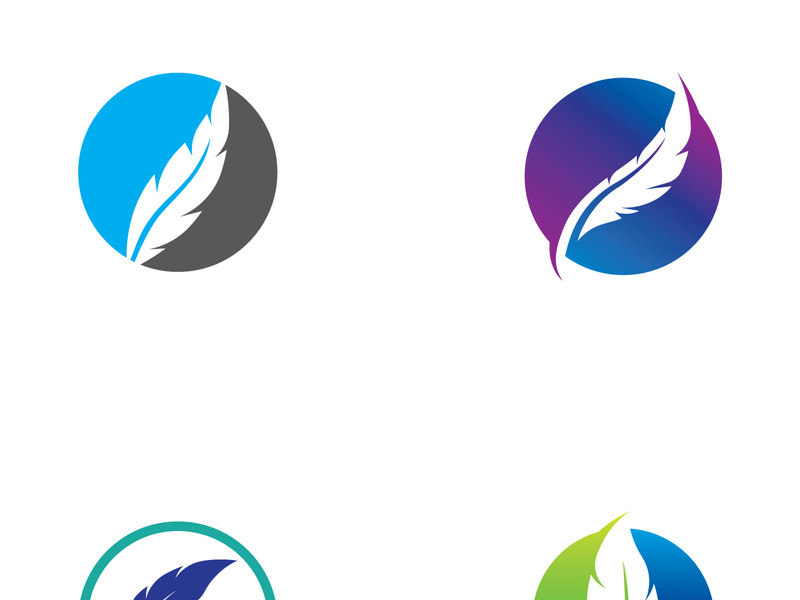 Feather logo design.