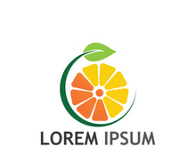Fresh citrus fruit logo design.