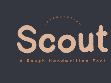 Scout - Rough Handwritten Font preview picture