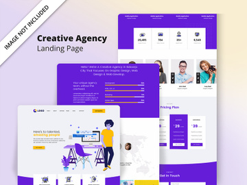 Creative agency landing page template preview picture