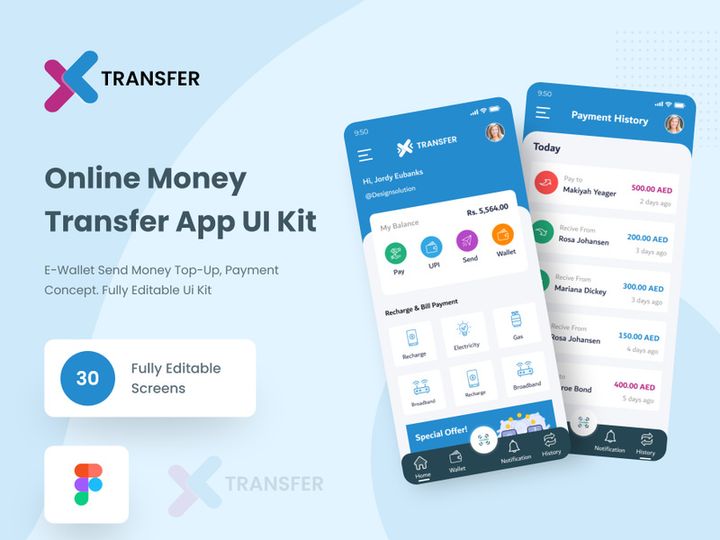 Transfer - Online wallet app