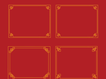 Chinese border illustration preview picture