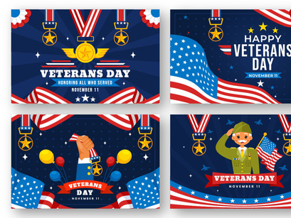 13 Happy Veterans Day Illustration